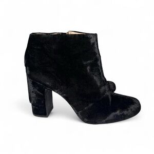 Madewell Black Velvet Ankle Boots - 9